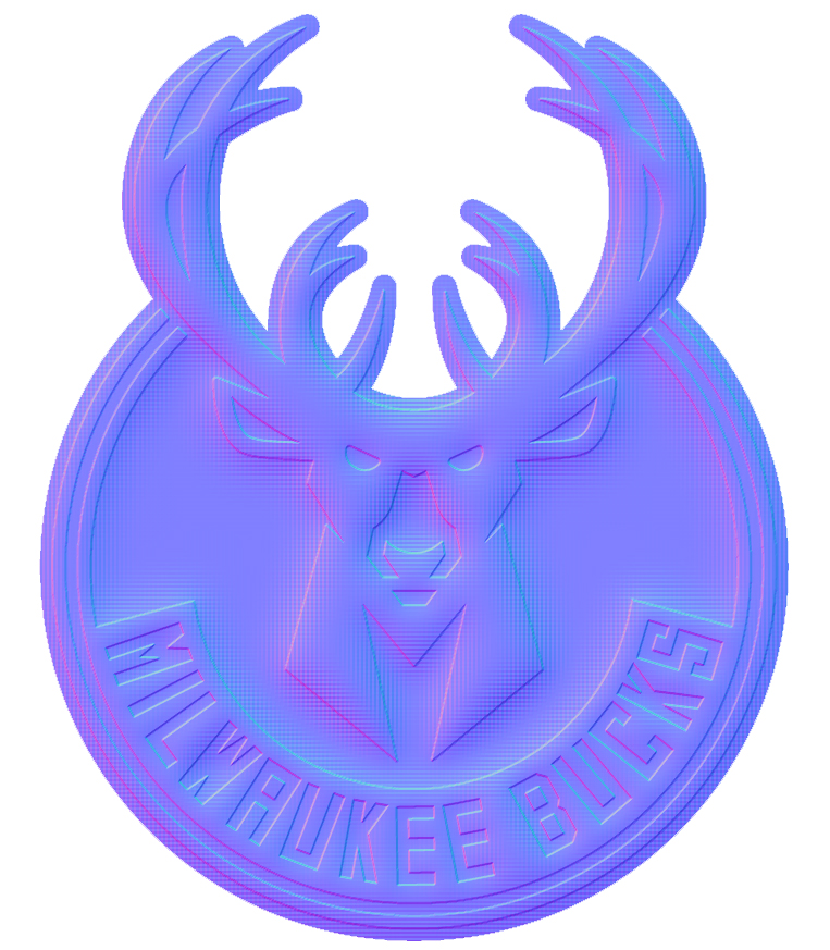 Milwaukee Bucks Colorful Embossed Logo vinyl decal